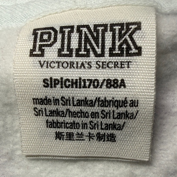 PINK Victoria's Secret Purple Tie-Dye Zip-Up Hoodie Small - Picture 6 of 7